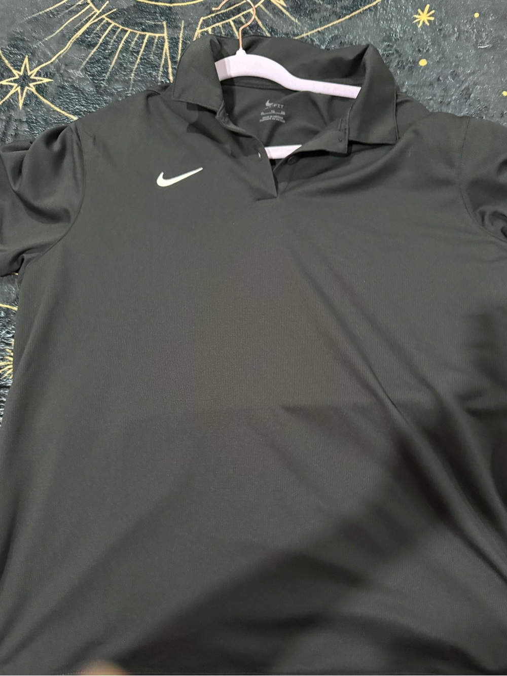 Nike dri fit collared shirt black size XL